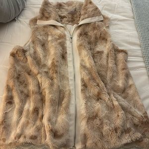 Faux fur lined vest